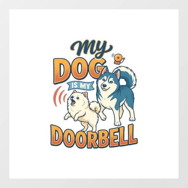 Dog Is Doorbell Barking White Blue_1 (Sheet)