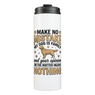 Dog Is Family Vintage Retriever Typography Design_ Thermal Tumbler