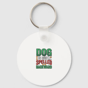 Dog Is God Spelled Backward Vintage Pet Lover Desi Key Ring