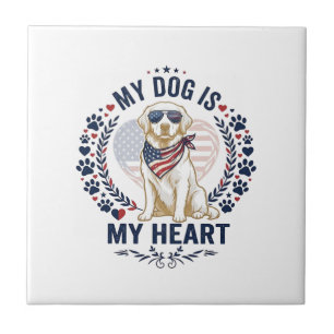 Dog Is Heart American Flag Sunglasses_1 Tile