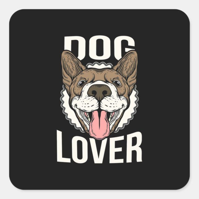 Dog Is My Best Friend Square Sticker (Front)