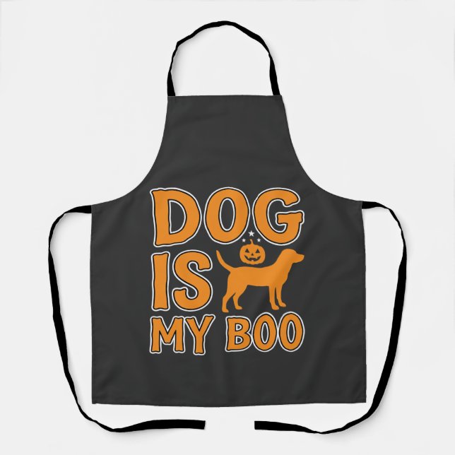 Dog Is My Boo Halloween Dog Apron (Front)