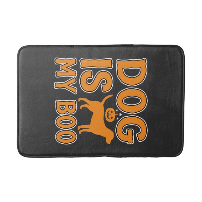 Dog Is My Boo Halloween Dog Bath Mat (Front)