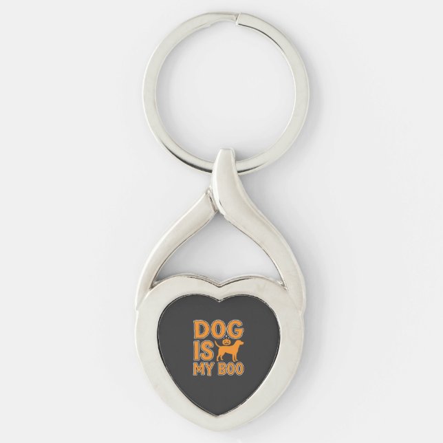 Dog Is My Boo Halloween Dog Key Ring (Front)