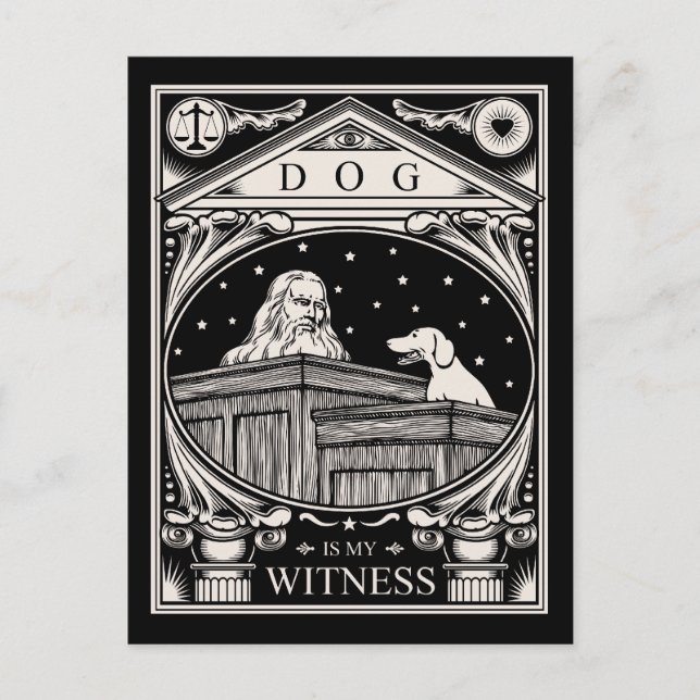 Dog Is My Witness Postcard (Front)