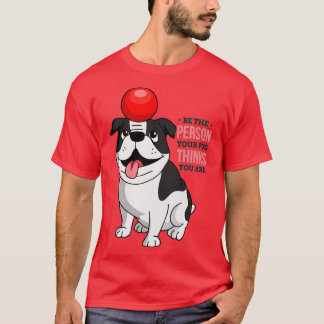 Dog Is Playing With A Red Ball  T-Shirt
