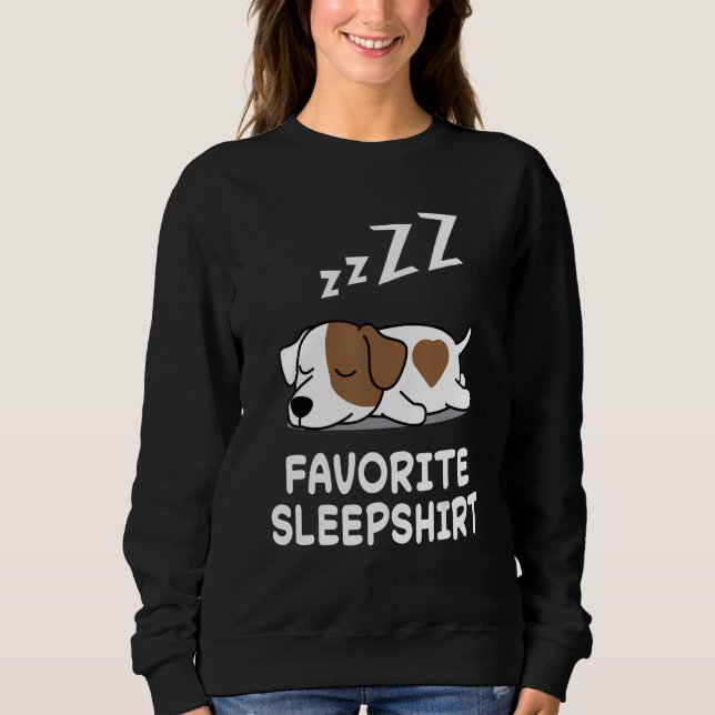 Dog Jack Russell Terrier Nap Sleeping Sleep Pajama Sweatshirt (Front)
