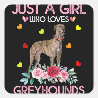 Dog Just A Girl Who Loves Greyhounds Square Sticker
