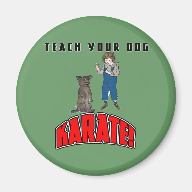 Dog Karate 4 Magnet (Front)