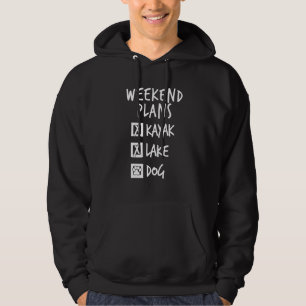 Dog Kayak Kayaking Boating Summer Clothing Graphic Hoodie