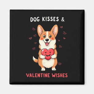 Dog Kisses And Valentine Wishes Corgi Love Magnet