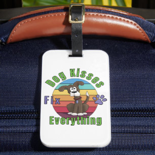 Dog Kisses Fix Everything Luggage Tag