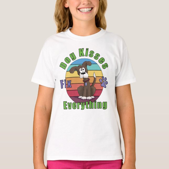 Dog Kisses Fix Everything T-Shirt (Front)