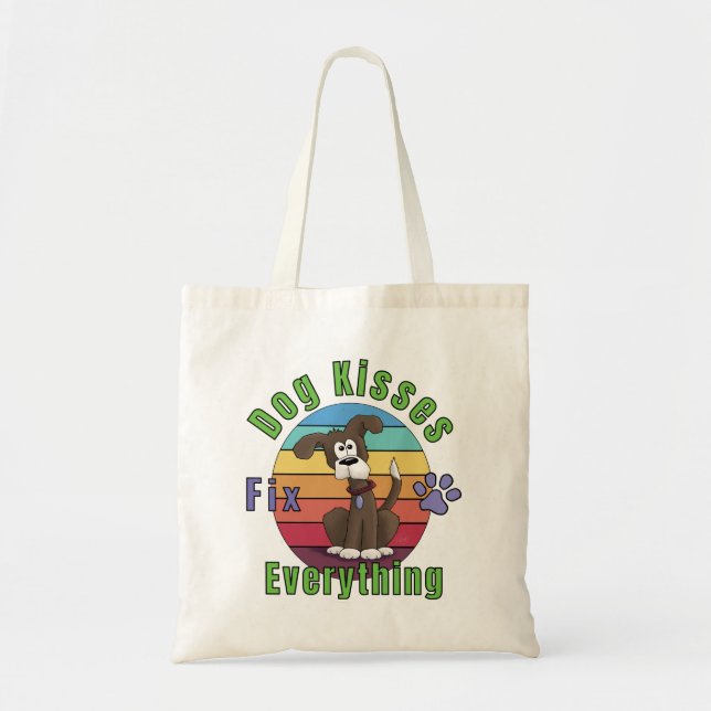 Dog Kisses Fix Everything  Tote Bag (Front)