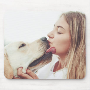 Dog Kisses Photo Mouse Pad