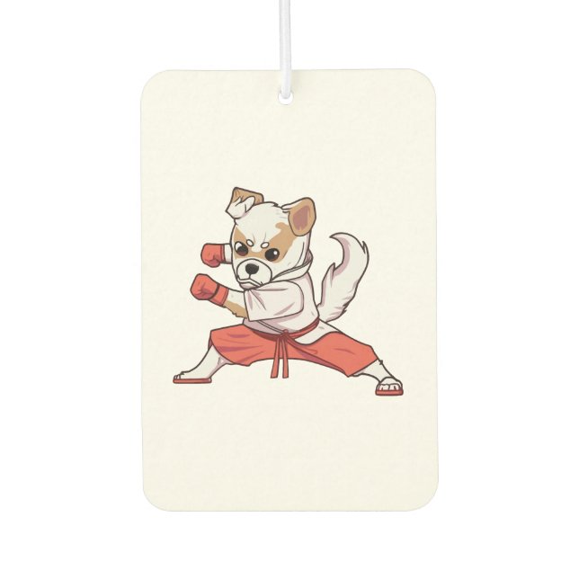 Dog Knows Karate    Car Air Freshener (Front)