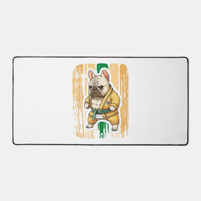 Dog Knows Karate           Desk Mat (Front)