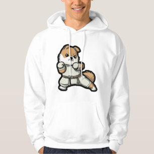 dog knows karate hoodie