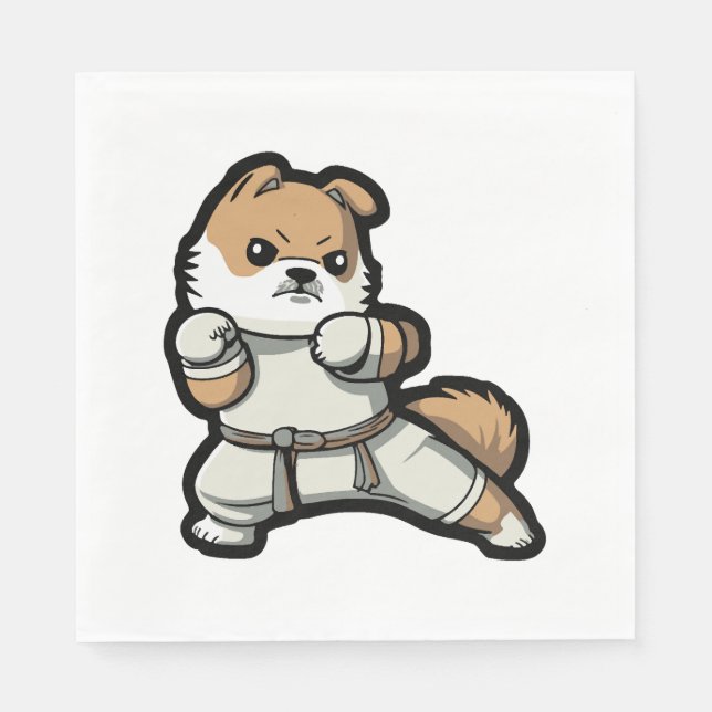dog knows karate          napkin (Front)