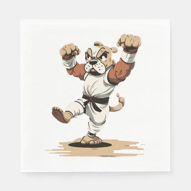 Dog Knows Karate      Napkin (Front)