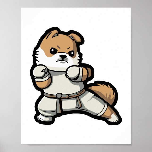 dog knows karate          poster (Front)