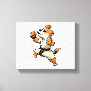 Dog Knows Karate transformed Canvas Print
