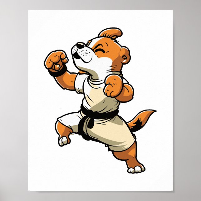 Dog Knows Karate transformed Poster (Front)
