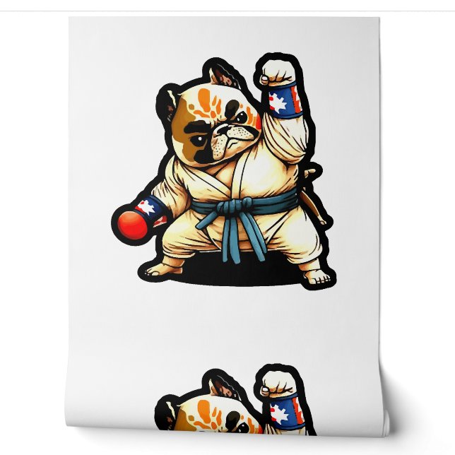 dog knows karate  wallpaper (Unrolling)
