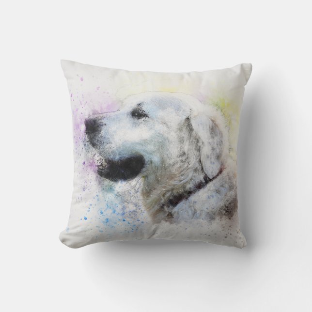 Dog Lab Pet Family Room Pillow (Front)