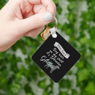 Dog Labrador Glitter funny Key Ring