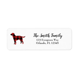 Dog Labrador Pup Plaid Pattern