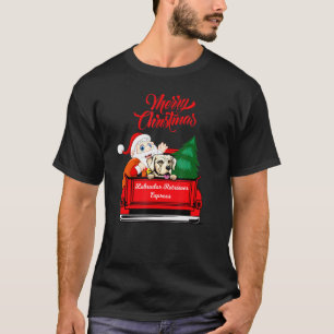 Dog - Labrador Retriever With Santa Claus In Red T T-Shirt