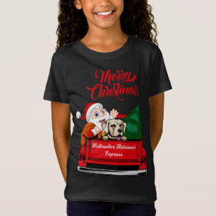 Dog Labrador Retriever With Santa Claus In Red Tru T-Shirt