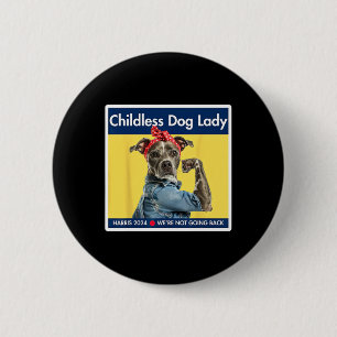Dog Ladies Kamala Harris 2024 President 6 Cm Round Badge