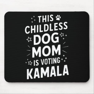 Dog Lady Voting Kamala Harris Dog Mum Vote Blue Mouse Pad