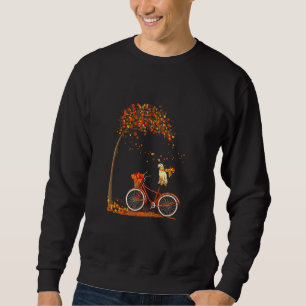 Dog Leaf Fall Autumn Cycling Golden Retriever Sweatshirt