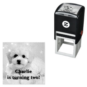 Dog Let's Party Birthday  Self-inking Stamp