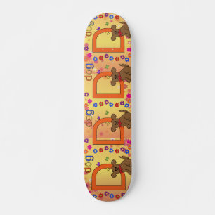 Dog Letter D Skateboard