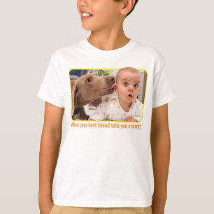 Dog Licking Baby's Ear T-Shirt