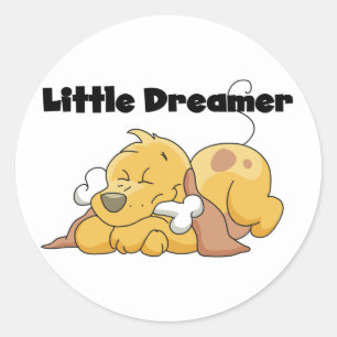 Dog Little Dreamer T-shirts and Gifts Classic Round Sticker
