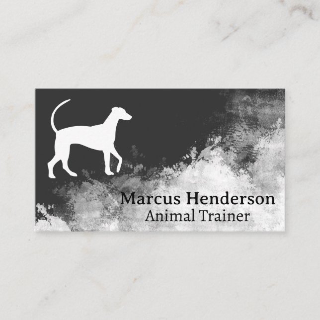 Dog Logo | Background Texture Business Card (Front)