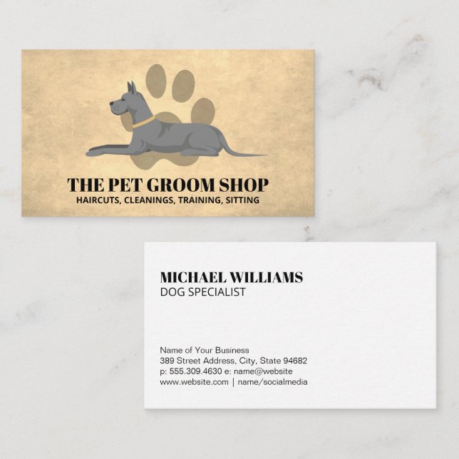 Dog Logo Business Card (Front/Back)