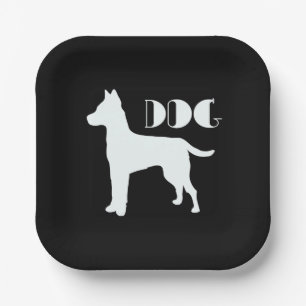 Dog Logo  Paper Plate
