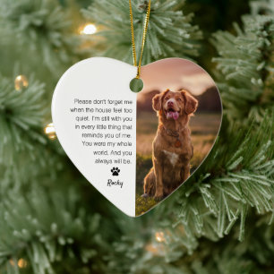 Dog Loss Sympathy Remembrance Keepsake Gift Ceramic Tree Decoration