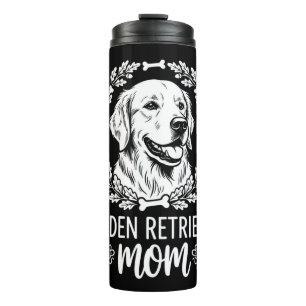 dog love and golden retriever gift thermal tumbler