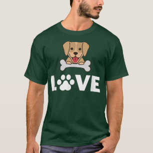 Dog Love bone dog's paw dogapparel Puppy dogfan do T-Shirt