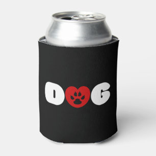 Dog Love Heart Can Cooler