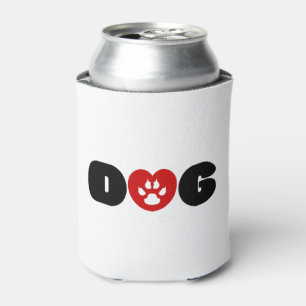 Dog Love Heart Can Cooler