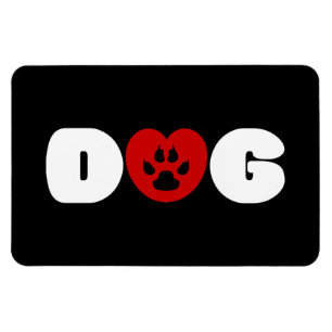 Dog Love Heart Magnet