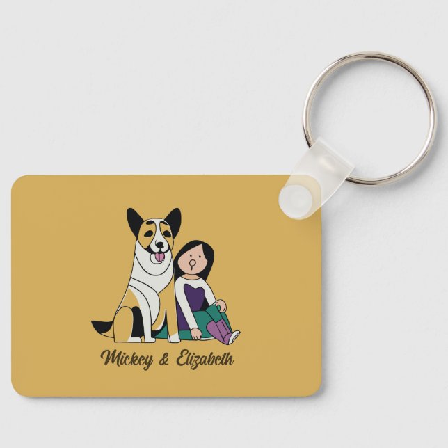 Dog Love Key Ring (Front)